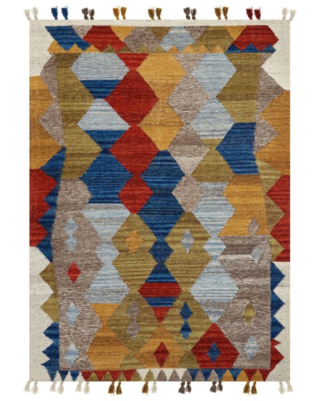 Dywan wełniany kilim 160 x 230 cm wielokolorowy Arzakan 1 szt.