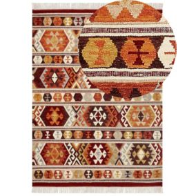 Dywan wełniany kilim 160 x 230 cm wielokolorowy Aygavan 1 szt.