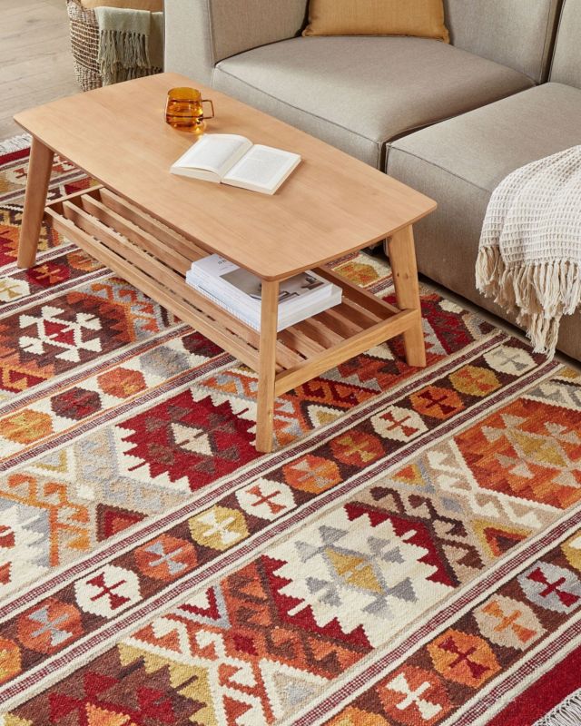 Dywan wełniany kilim 160 x 230 cm wielokolorowy Aygavan 1 szt.