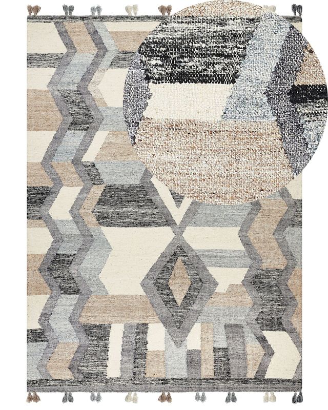 Dywan wełniany kilim 160 x 230 cm wielokolorowy Aygezard 1 szt.