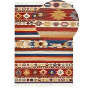 Dywan wełniany kilim 160 x 230 cm wielokolorowy Jrarat 1 szt.