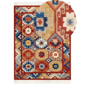 Dywan wełniany kilim 160 x 230 cm wielokolorowy Lusarat 1 szt.