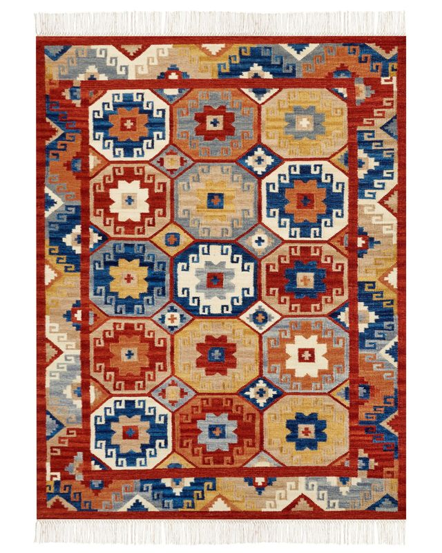 Dywan wełniany kilim 160 x 230 cm wielokolorowy Lusarat 1 szt.