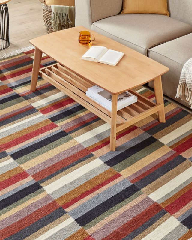 Dywan wełniany kilim 160 x 230 cm wielokolorowy Musaler 1 szt.