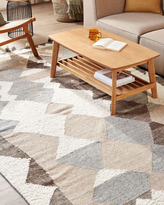 Dywan wełniany kilim 200 x 300 cm wielokolorowy Aralez 1 szt.