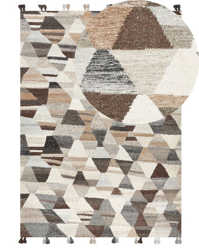 Dywan wełniany kilim 200 x 300 cm wielokolorowy Argavand 1 szt.