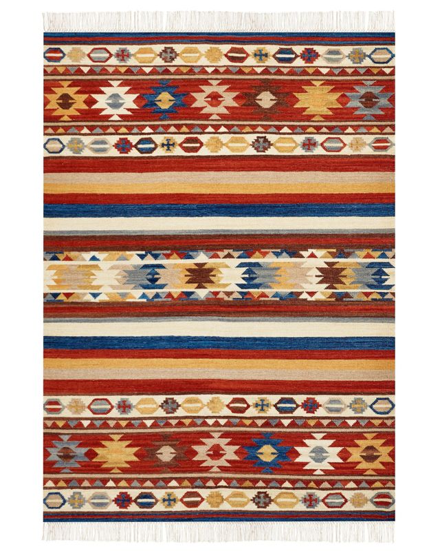 Dywan wełniany kilim 200 x 300 cm wielokolorowy Jrarat 1 szt.