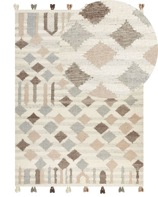 Dywan wełniany kilim 200 x 300 cm wielokolorowy Kaghtsrashen 1 szt.