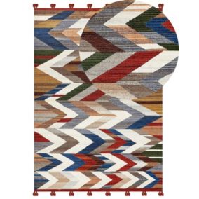 Dywan wełniany kilim 200 x 300 cm wielokolorowy Kanakeravan 1 szt.