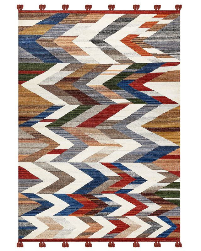 Dywan wełniany kilim 200 x 300 cm wielokolorowy Kanakeravan 1 szt.