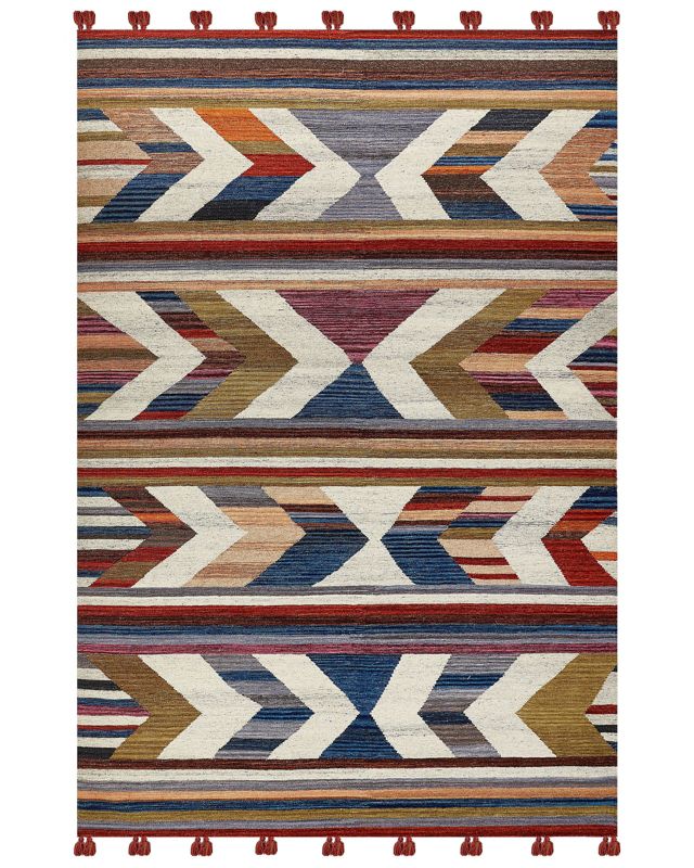 Dywan wełniany kilim 200 x 300 cm wielokolorowy Mrgashat 1 szt.