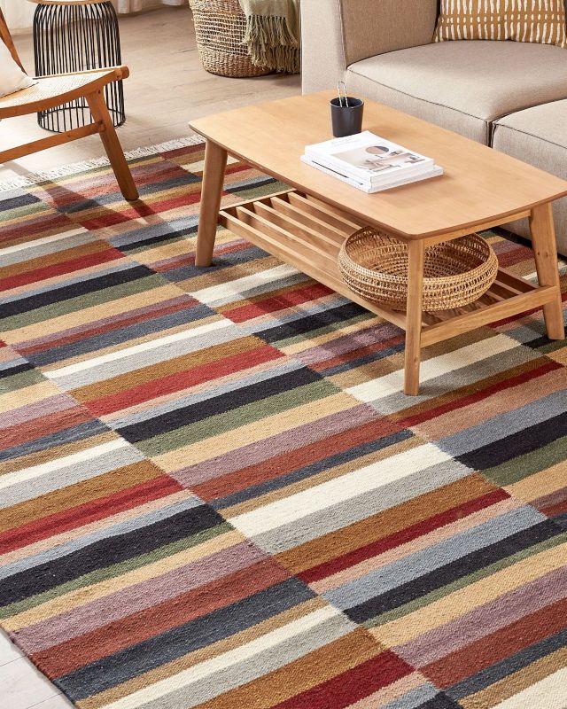 Dywan wełniany kilim 200 x 300 cm wielokolorowy Musaler 1 szt.