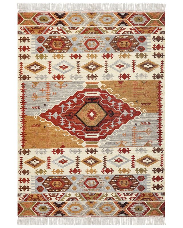 Dywan wełniany kilim 200 x 300 cm wielokolorowy Proshyan 1 szt.