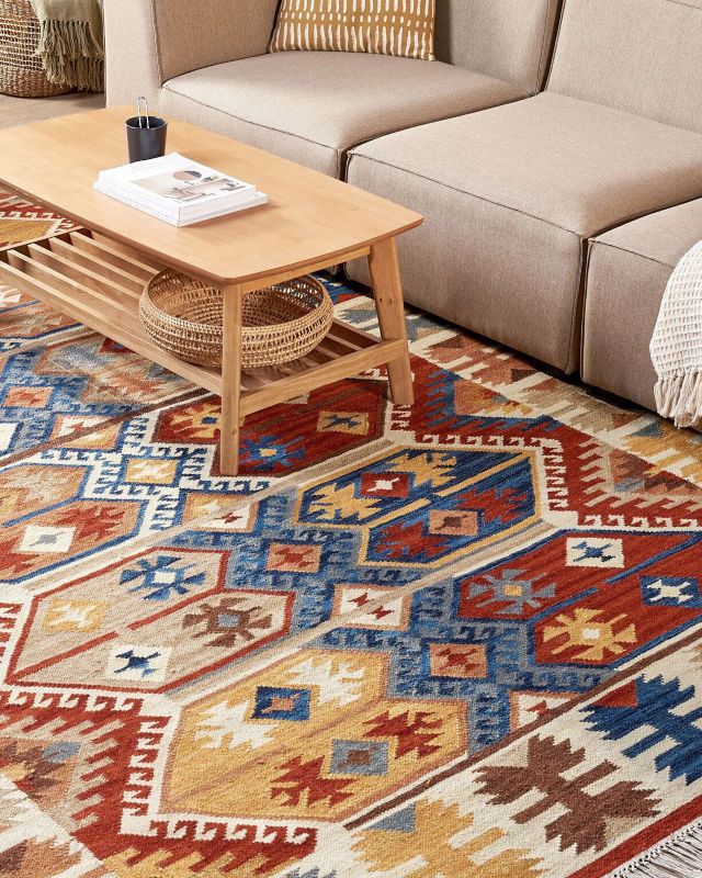 Dywan wełniany kilim 200 x 300 cm wielokolorowy Vanashen 1 szt.