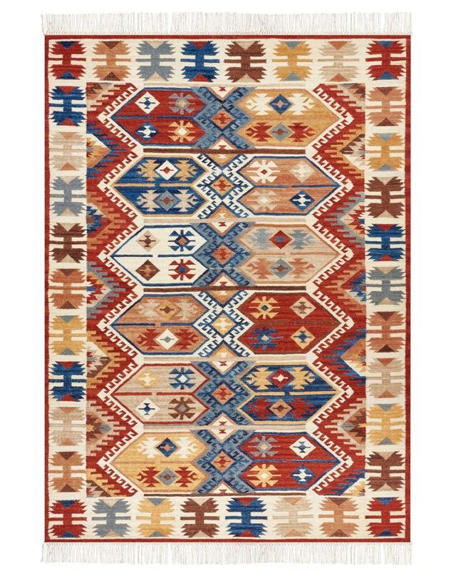 Dywan wełniany kilim 200 x 300 cm wielokolorowy Vanashen 1 szt.