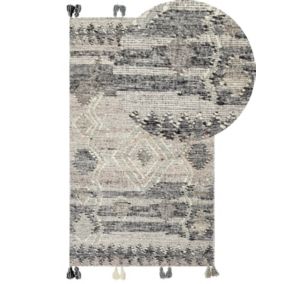Dywan wełniany kilim 80 x 150 cm szary Aratashen 1 szt.