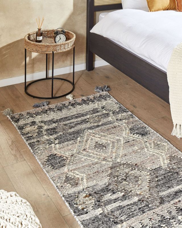 Dywan wełniany kilim 80 x 150 cm szary Aratashen 1 szt.