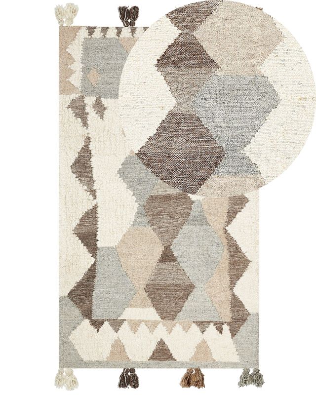 Dywan wełniany kilim 80 x 150 cm wielokolorowy Aralez 1 szt.