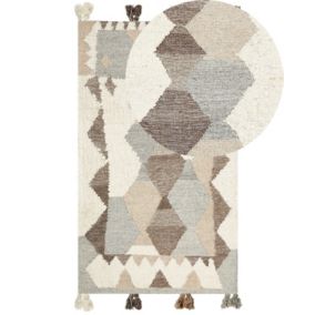 Dywan wełniany kilim 80 x 150 cm wielokolorowy Aralez 1 szt.