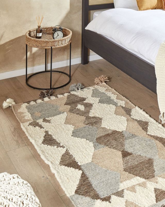Dywan wełniany kilim 80 x 150 cm wielokolorowy Aralez 1 szt.