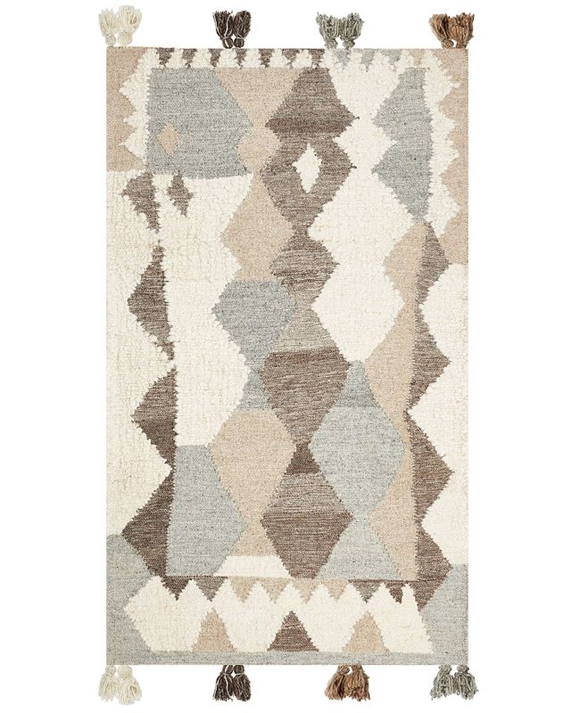 Dywan wełniany kilim 80 x 150 cm wielokolorowy Aralez 1 szt.
