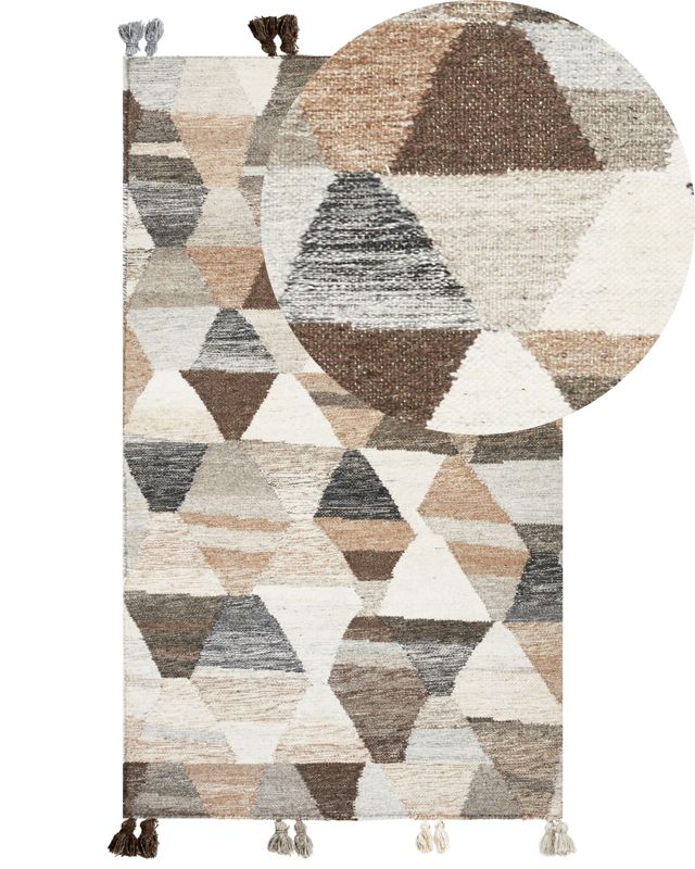 Dywan wełniany kilim 80 x 150 cm wielokolorowy Argavand 1 szt.