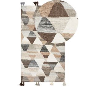 Dywan wełniany kilim 80 x 150 cm wielokolorowy Argavand 1 szt.