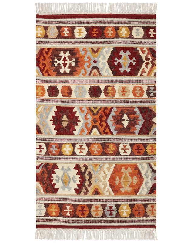Dywan wełniany kilim 80 x 150 cm wielokolorowy Aygavan 1 szt.