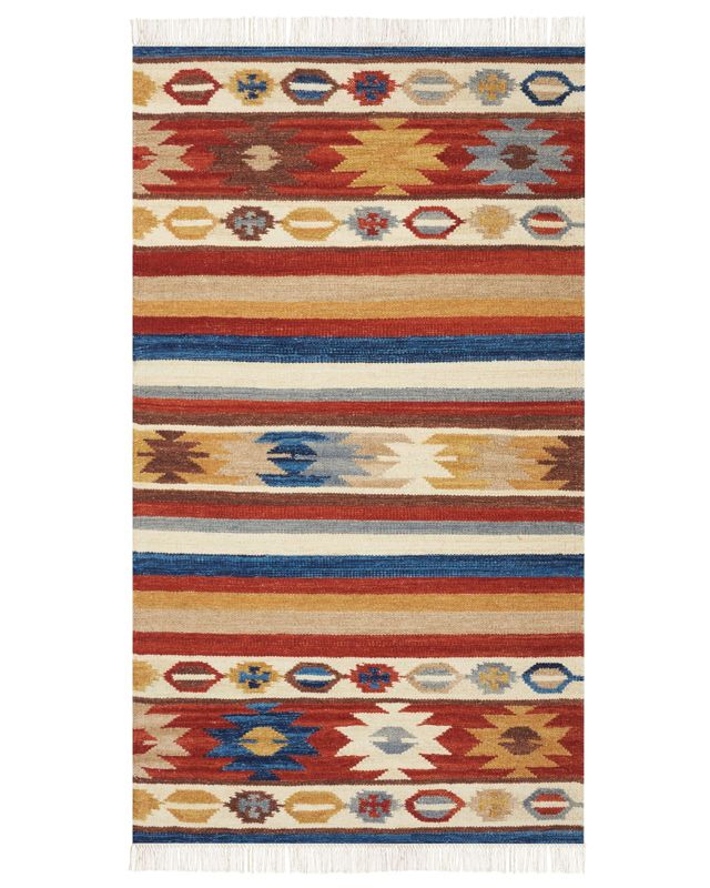 Dywan wełniany kilim 80 x 150 cm wielokolorowy Jrarat 1 szt.