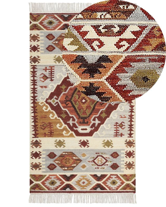 Dywan wełniany kilim 80 x 150 cm wielokolorowy Proshyan 1 szt.