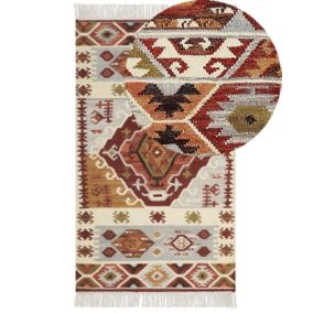 Dywan wełniany kilim 80 x 150 cm wielokolorowy Proshyan 1 szt.