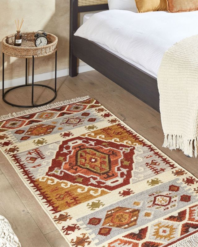 Dywan wełniany kilim 80 x 150 cm wielokolorowy Proshyan 1 szt.
