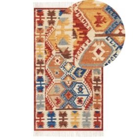 Dywan wełniany kilim 80 x 150 cm wielokolorowy Vanashen 1 szt.