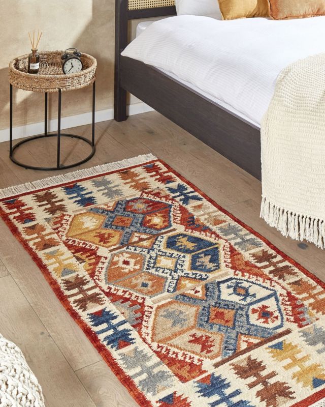 Dywan wełniany kilim 80 x 150 cm wielokolorowy Vanashen 1 szt.