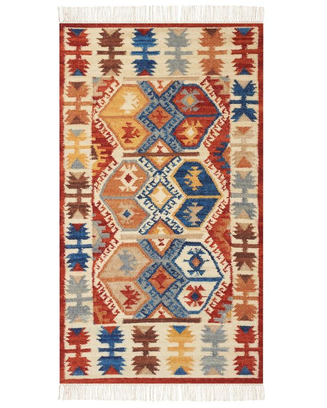 Dywan wełniany kilim 80 x 150 cm wielokolorowy Vanashen 1 szt.