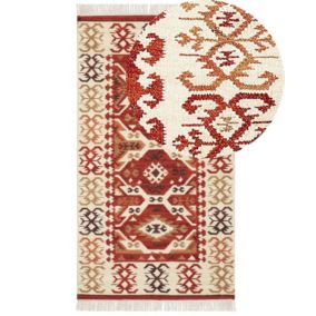 Dywan wełniany kilim 80 x 150 cm wielokolorowy Voskevaz 1 szt.