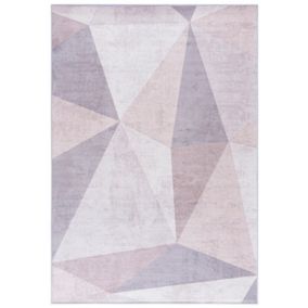 Dywan wewnętrzny Ava PZ21-65 prostokąt Mazovia 120x 170 cm beżowy,kremowy motyw geometryczny krótki włos 1 szt.