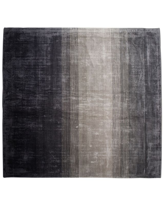 Dywan wiskozowy 200 x 200 cm czarno-szary Ercis 1 szt.