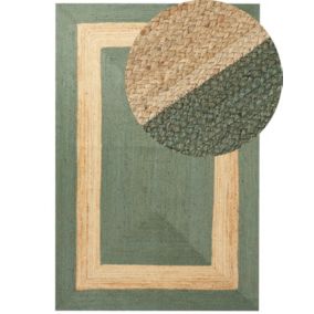 Dywan z juty 200 x 300 cm zielony Karakuyu 1 szt.
