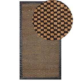 Dywan z juty 80 x 150 cm czarno-beżowy Gerce 1 szt.