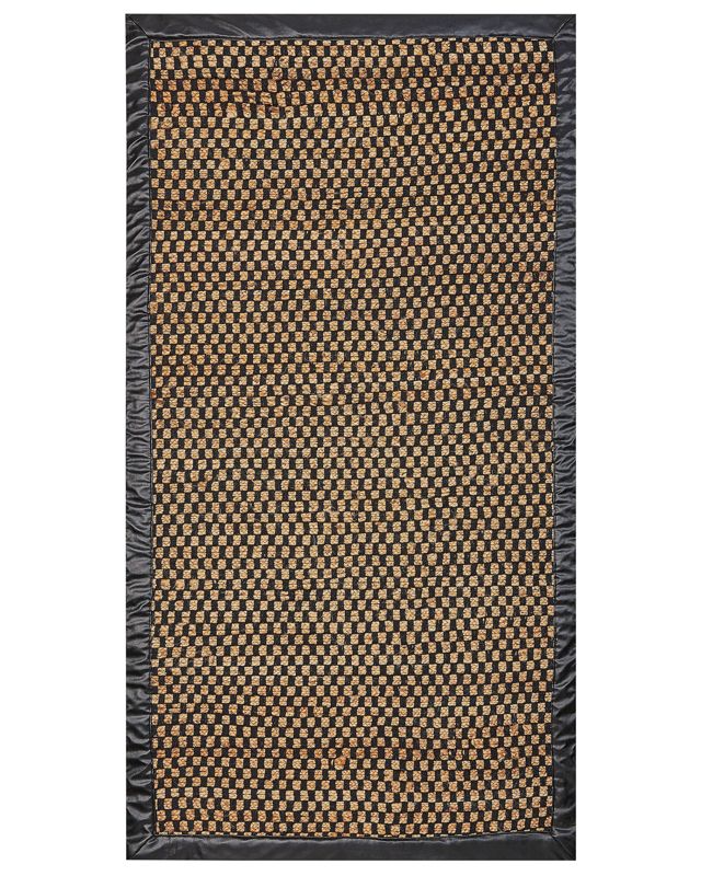 Dywan z juty 80 x 150 cm czarno-beżowy Gerce 1 szt.