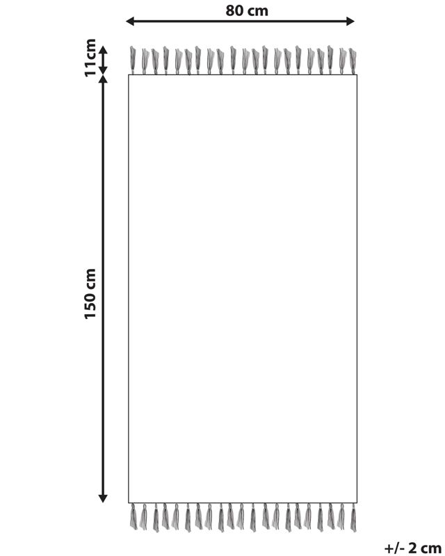 Dywan z juty 80 x 150 cm wielokolorowy Fener 1 szt.