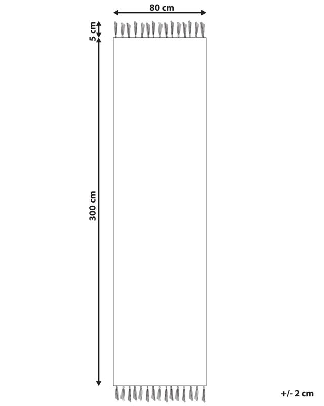 Dywan z juty 80 x 300 cm beżowo-żółty Talpur 1 szt.