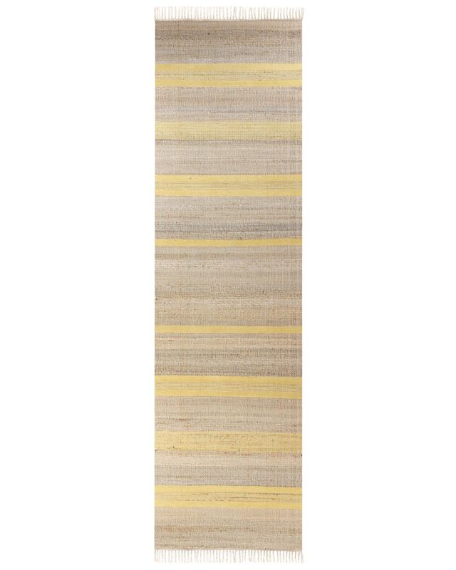 Dywan z juty 80 x 300 cm beżowo-żółty Talpur 1 szt.