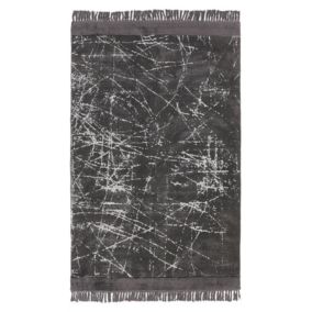 Dywan z wiskozy 140 x 200 cm ciemnoszary Hanli 1 szt.