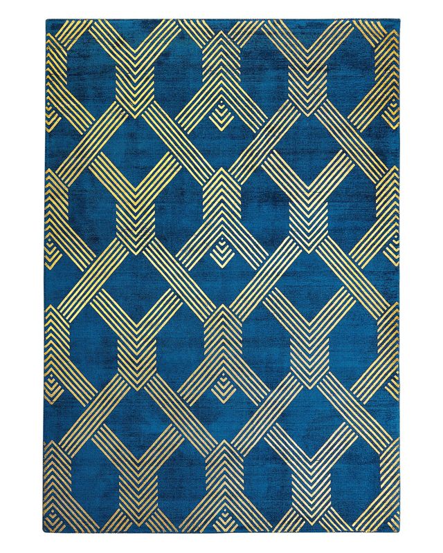 Dywan z wiskozy 140 x 200 cm niebieski Vekse 1 szt.