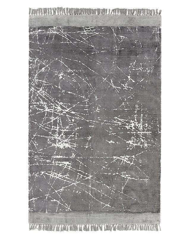 Dywan z wiskozy 140 x 200 cm szary Hanli 1 szt.