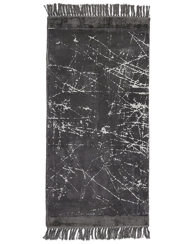 Dywan z wiskozy 80 x 150 cm ciemnoszary Hanli 1 szt.
