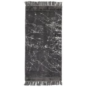 Dywan z wiskozy 80 x 150 cm ciemnoszary Hanli 1 szt.