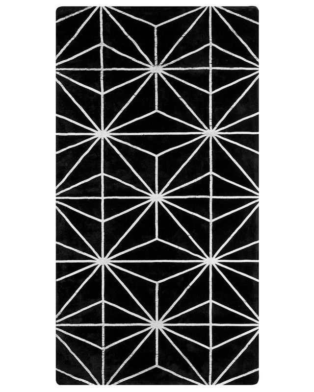Dywan z wiskozy 80 x 150 cm czarny Sibel 1 szt.